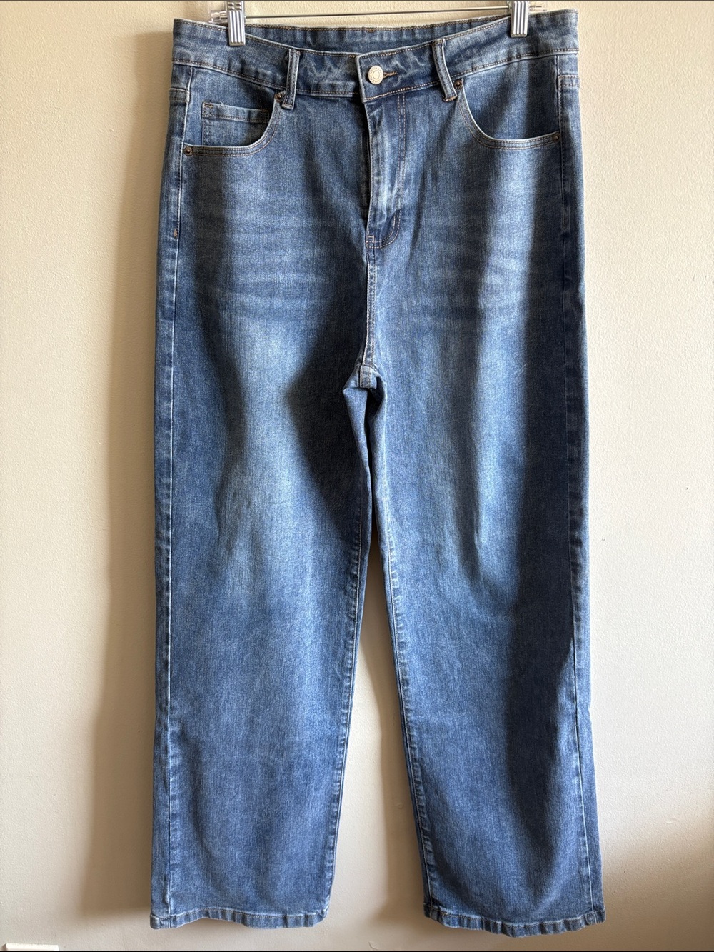 Zylioo Tall XL Jeans High Rise Straight Wide Leg Stretch Denim